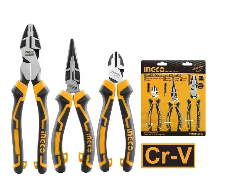 SET HERRAMIENTAS INGCO ALICATES 2832 3 PIEZAS INDUSTRIAL ALTA RESISTENC - 3