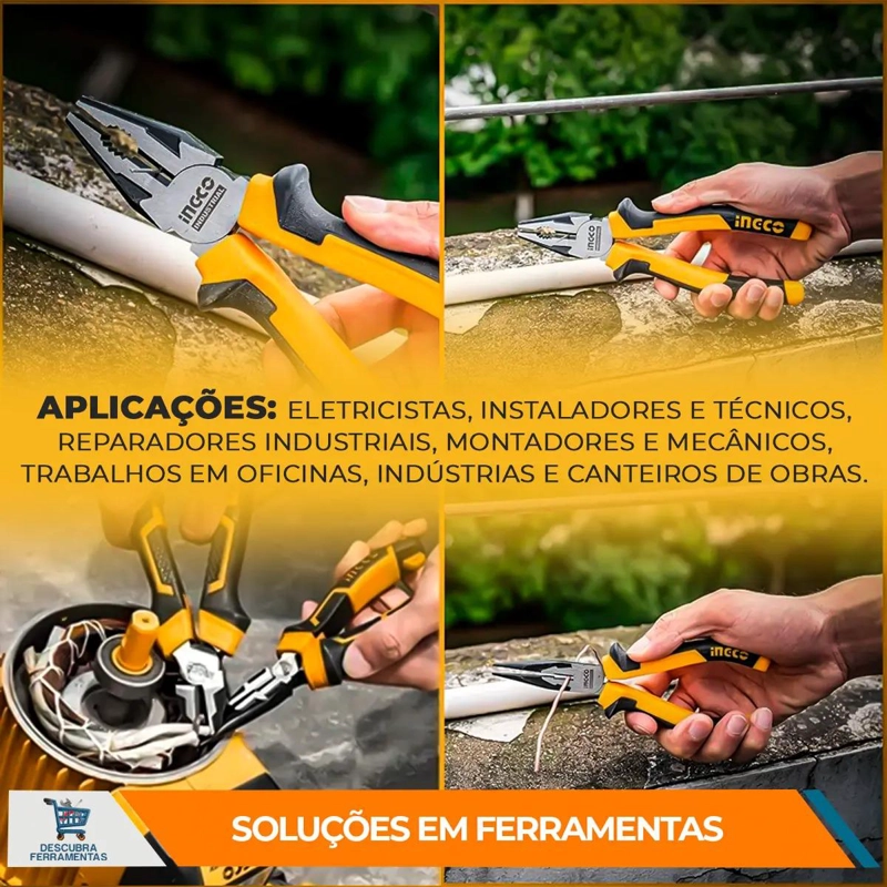 SET HERRAMIENTAS INGCO ALICATES 2832 3 PIEZAS INDUSTRIAL ALTA RESISTENC - 7