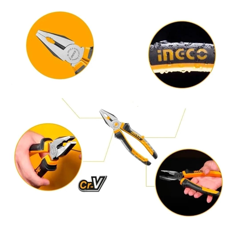 SET HERRAMIENTAS INGCO ALICATES 4 PIEZAS + CAJA APILABLE - 6