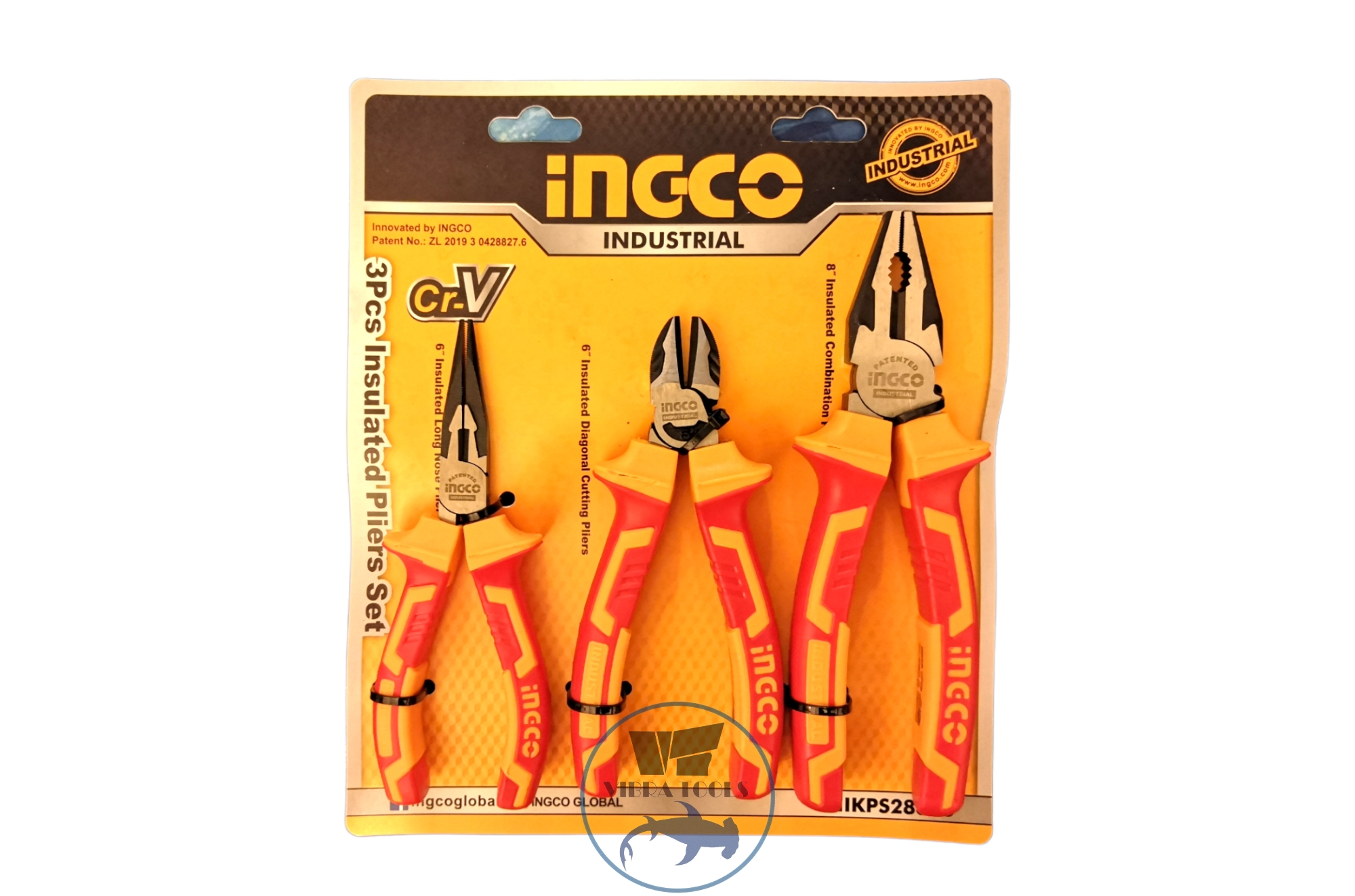 SET HERRAMIENTAS INGCO ALICATES 28318 3 PIEZAS AISLADOS INDUSTRIAL - 1