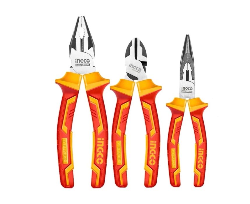 SET HERRAMIENTAS INGCO ALICATES 28318 3 PIEZAS AISLADOS INDUSTRIAL - 2