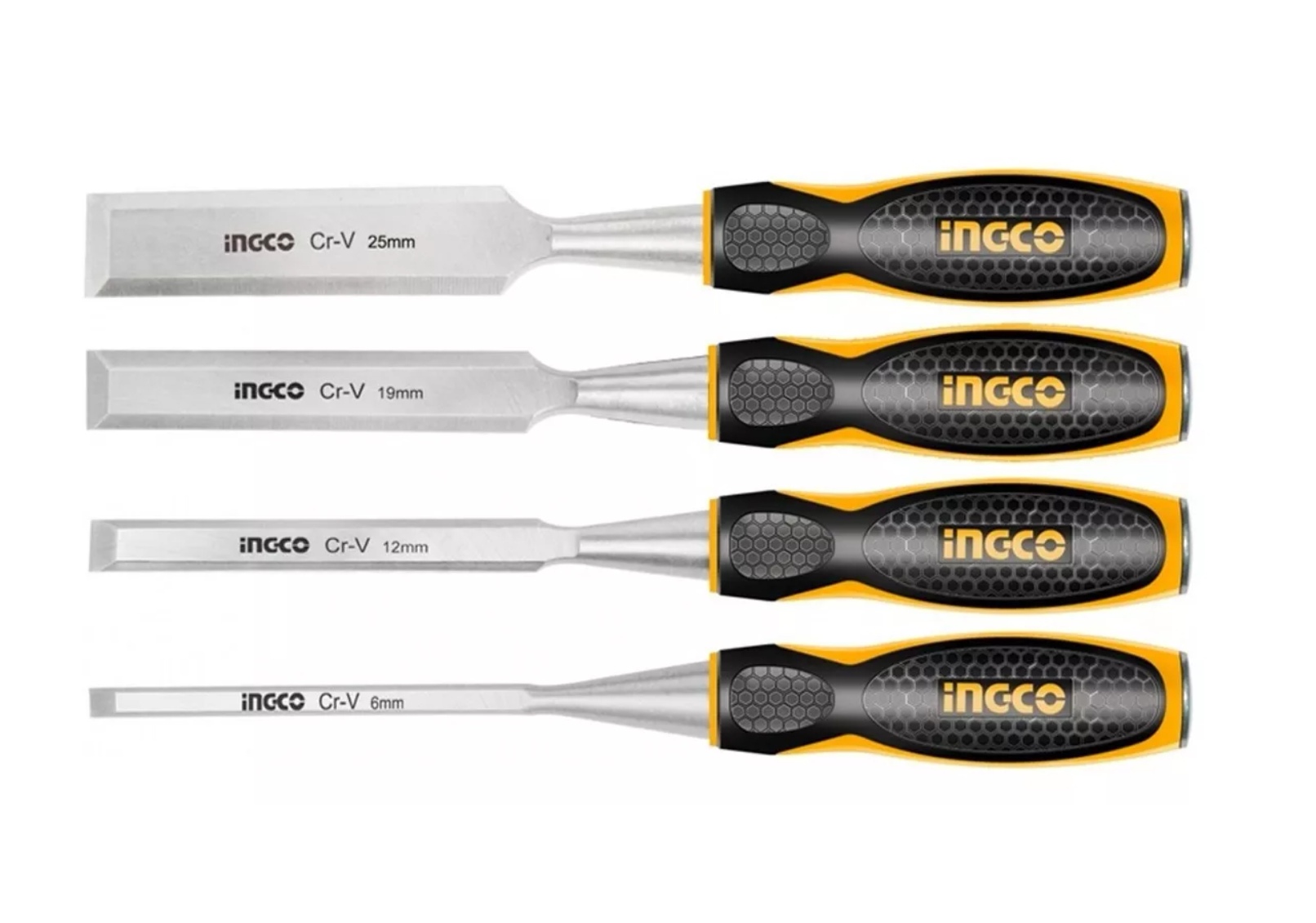 SET HERRAMIENTAS INGCO FORMONES 4 PIEZAS MADERA INDUSTRIAL - 2