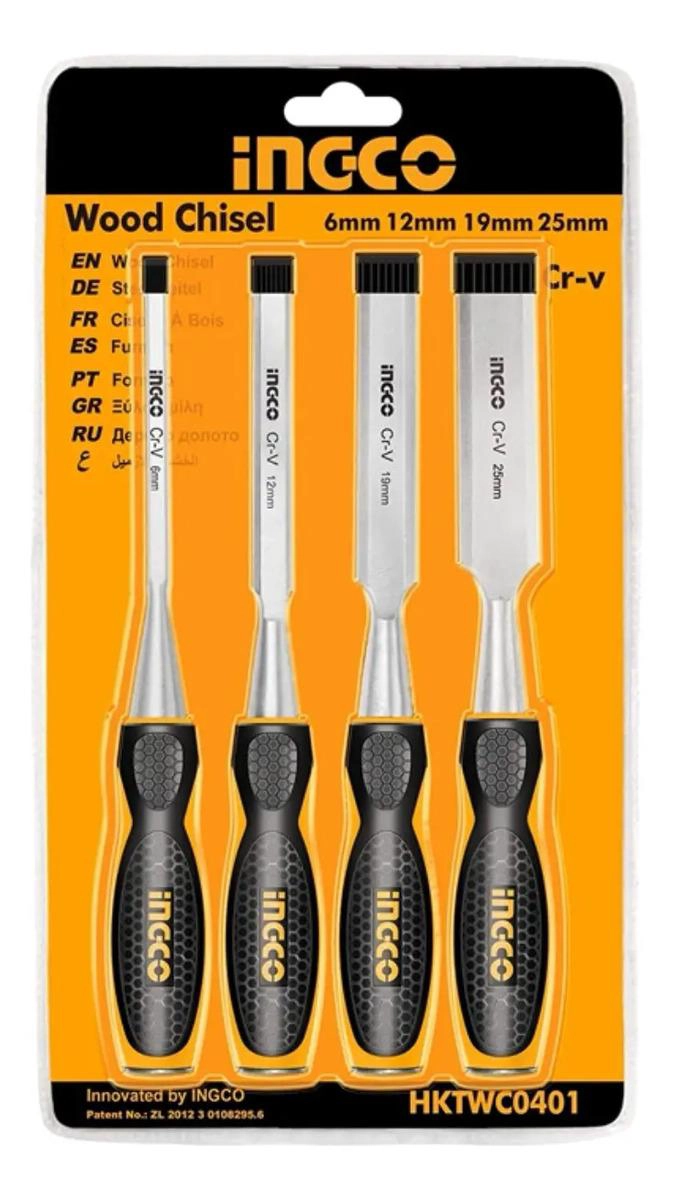 SET HERRAMIENTAS INGCO FORMONES 4 PIEZAS MADERA INDUSTRIAL - 7