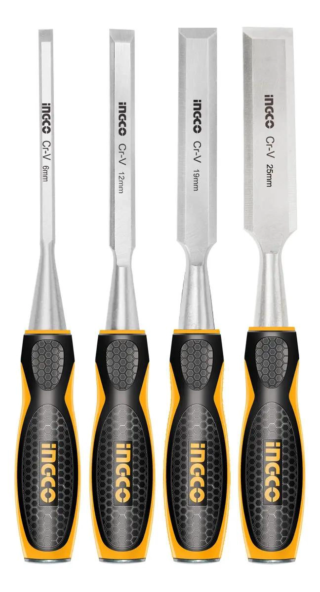 SET HERRAMIENTAS INGCO FORMONES 4 PIEZAS MADERA INDUSTRIAL - 8