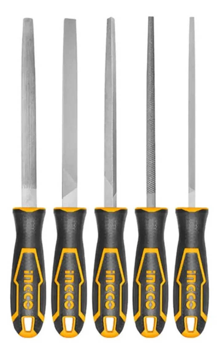 SET HERRAMIENTAS INGCO LIMAS 5 PIEZAS 8 PULGADAS ACERO INDUSTRIAL - 7