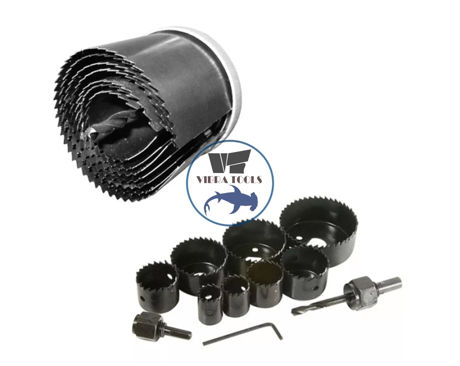 SET HERRAMIENTAS INGCO BROCAS 7 PIEZAS SIERRA COPA 26 63 MM MADERA - 1