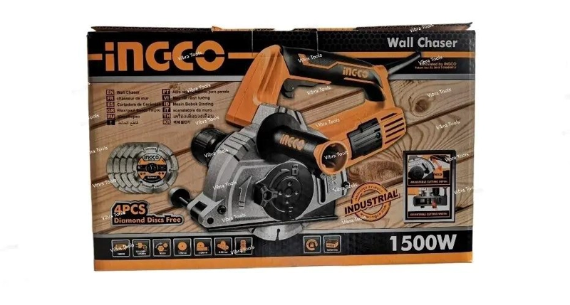 SIERRA CIRCULAR INGCO CORTADORA MURO ELÉCTRICA 1500 W 125 MM+ 8 PZ - 6