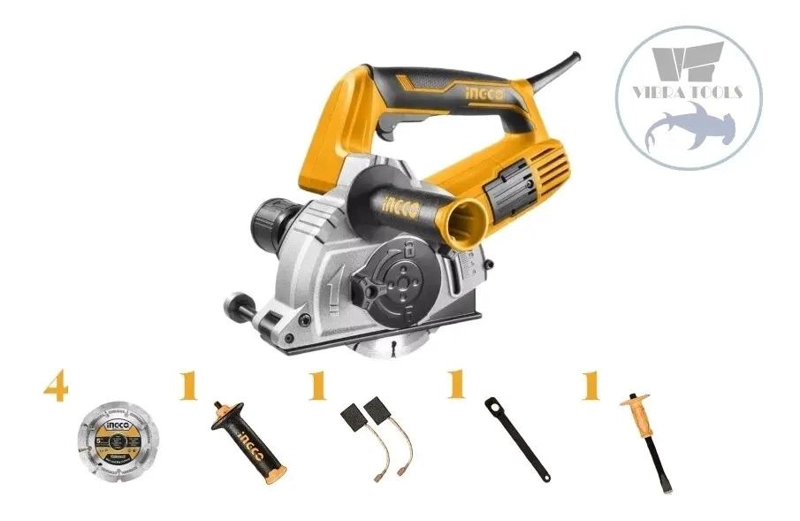 SIERRA CIRCULAR INGCO CORTADORA MURO ELÉCTRICA 1500 W 125 MM+ 8 PZ - 7
