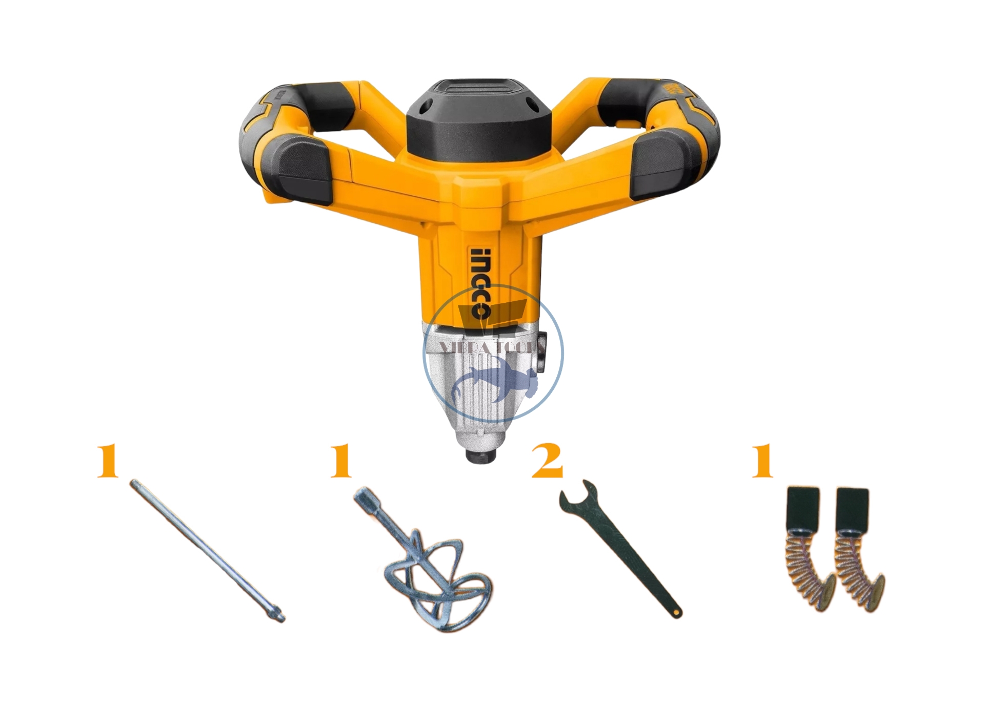 MEZCLADOR INGCO ELÉCTRICO INDUSTRIAL 1400 W + 5 ACCESORIOS - 1