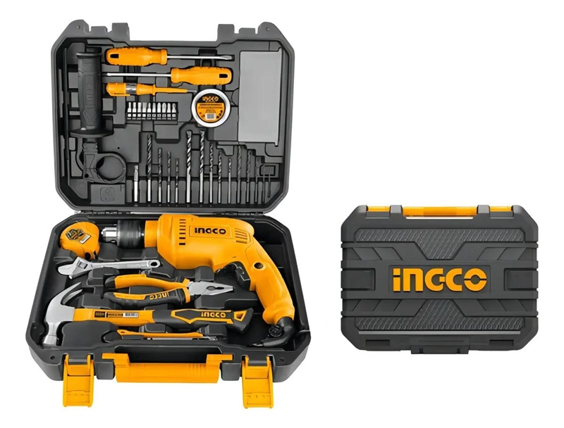 SET TALADRO PERCUTOR INGCO ELÉCTRICO 680 W + 115 PIEZAS - 7