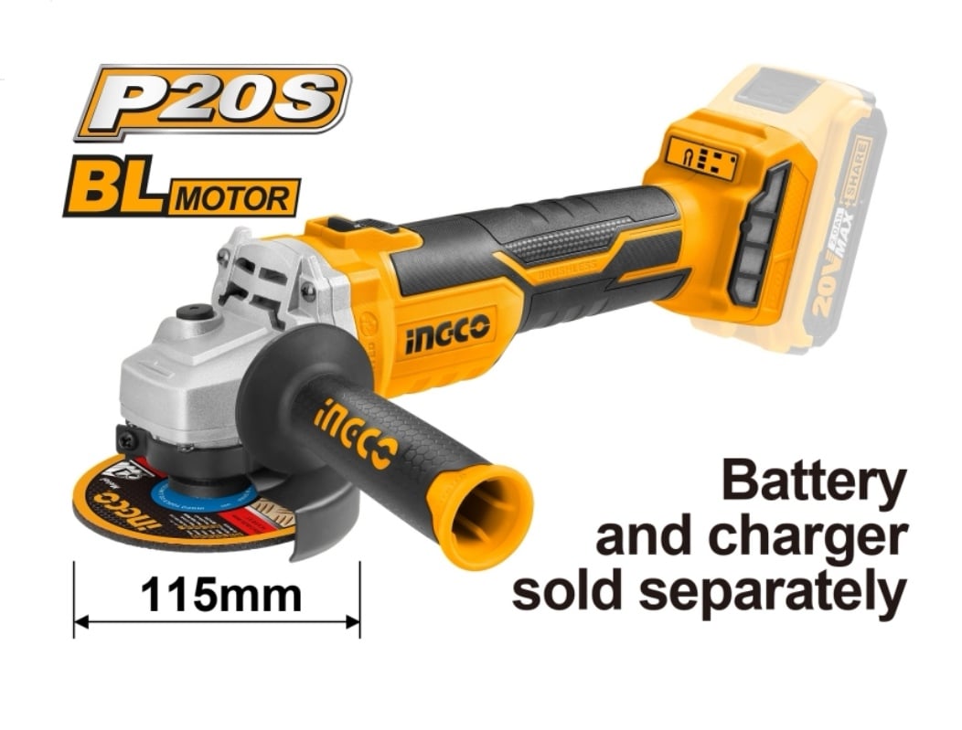 KIT PACK INAL TALADRO + ESMERIL 20V INGCO + BAT+ CARG+ BOLSO - 4