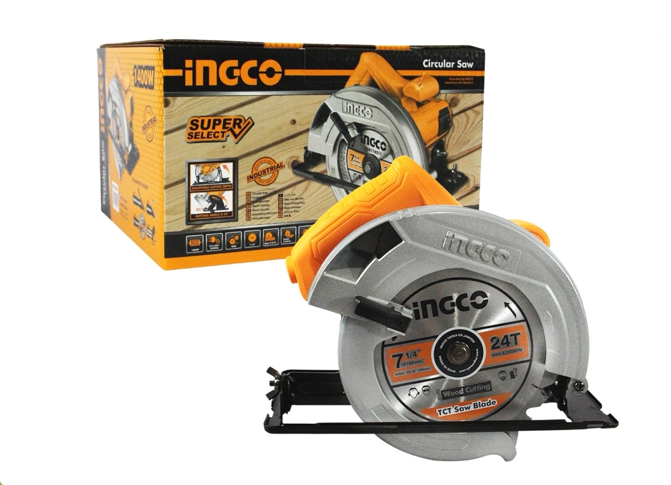 SIERRA INGCO CIRCULAR ELÉCTRICA 1400 W + DISCO 24 DTE + ACCES - 4