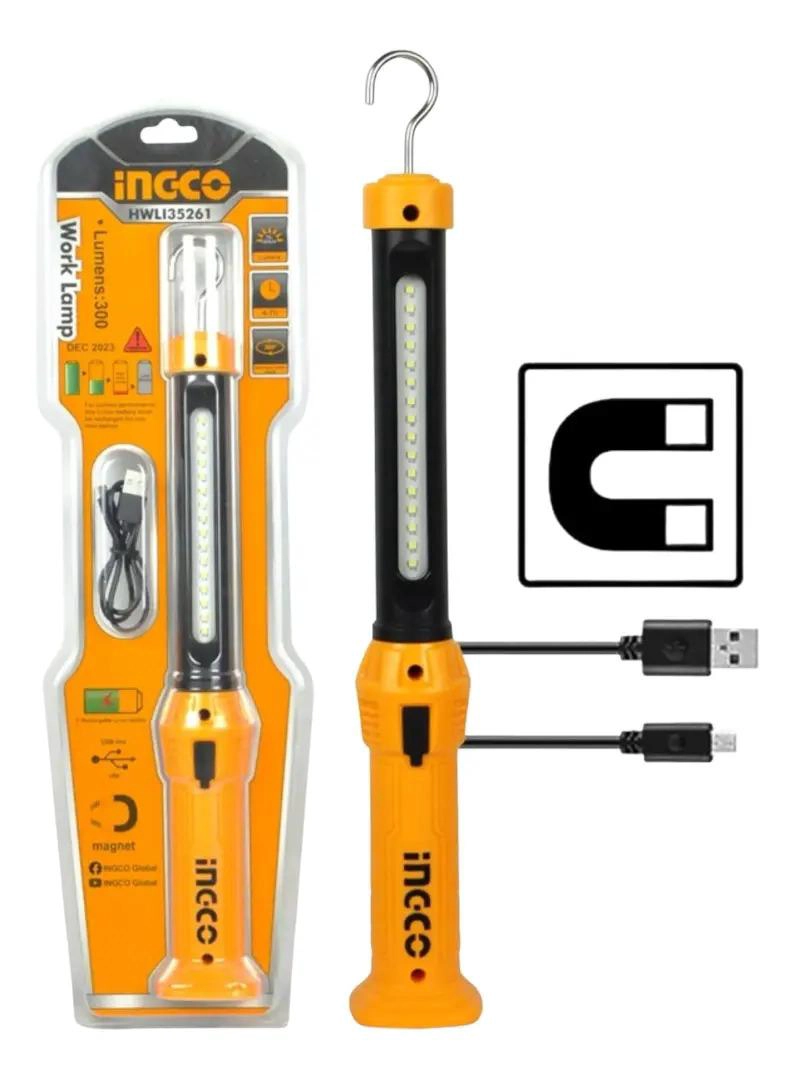 LINTERNA INGCO LÁMPARA DE TRABAJO LED RECARGABLE 300 LM - 4