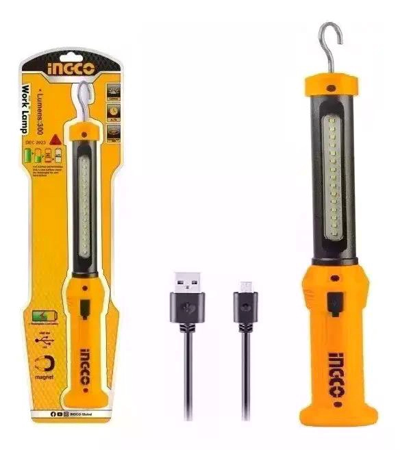 LINTERNA INGCO LÁMPARA DE TRABAJO LED RECARGABLE 300 LM - 7