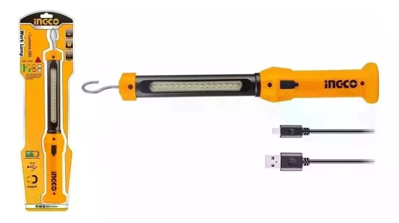 LINTERNA INGCO LÁMPARA DE TRABAJO LED RECARGABLE 300 LM - 8