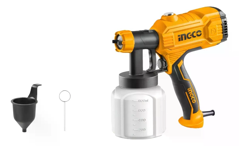 PISTOLA DE PINTURA INGCO ELÉCTRICA 450 W INDUSTRIAL + ACCES - 1