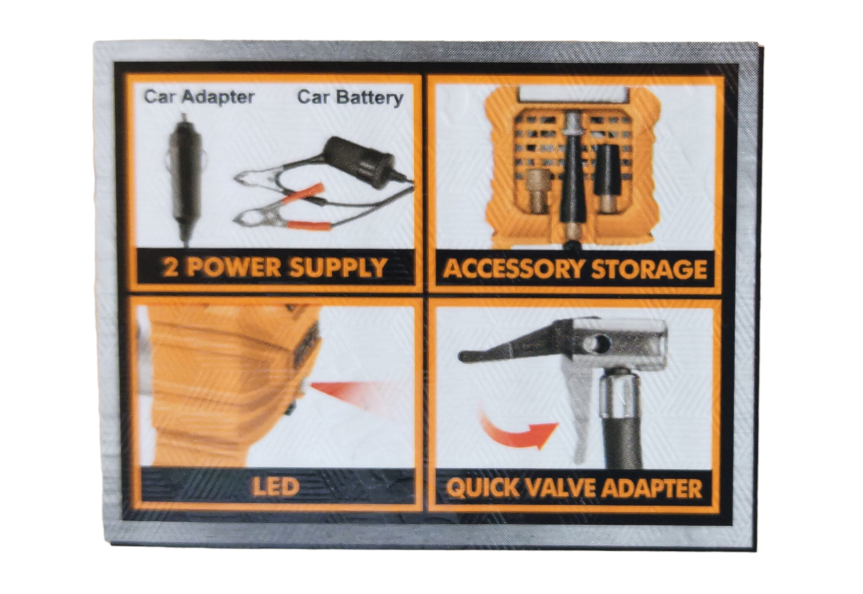 COMPRESOR DE AIRE INGCO PARA AUTO 12V 140 PSI 10 A + 5 ACCES - 3