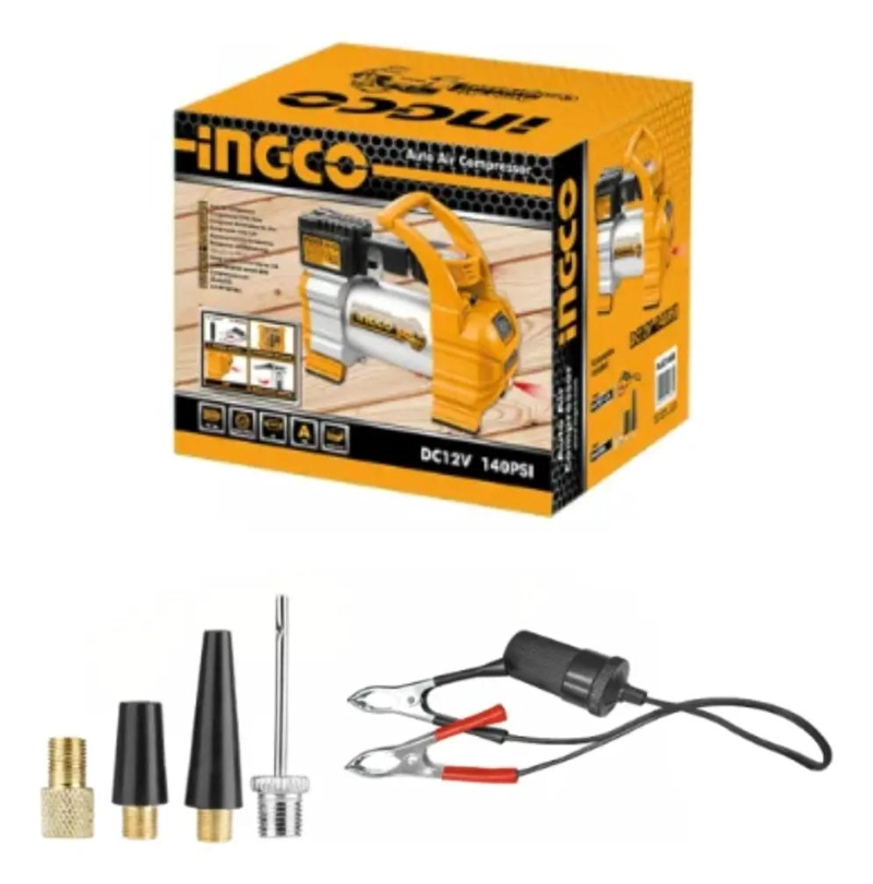 COMPRESOR DE AIRE INGCO PARA AUTO 12V 140 PSI 10 A + 5 ACCES - 5