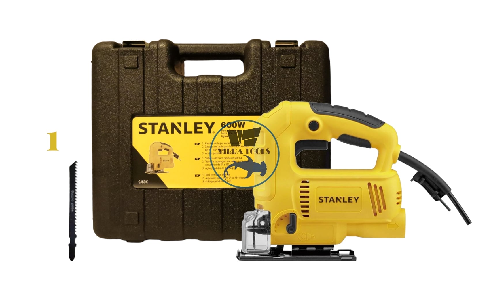 SIERRA STANLEY CALADORA ELÉCTRICA 600 W + MALETA + - 1