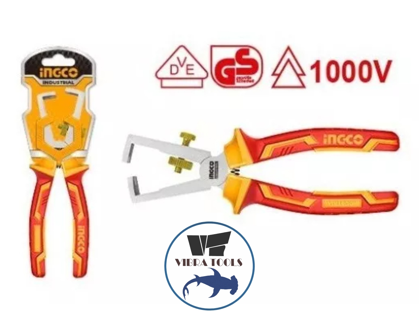 ALICATE INGCO PELACABLES AISLADO 6 PULGADAS INDUSTRIAL - 1
