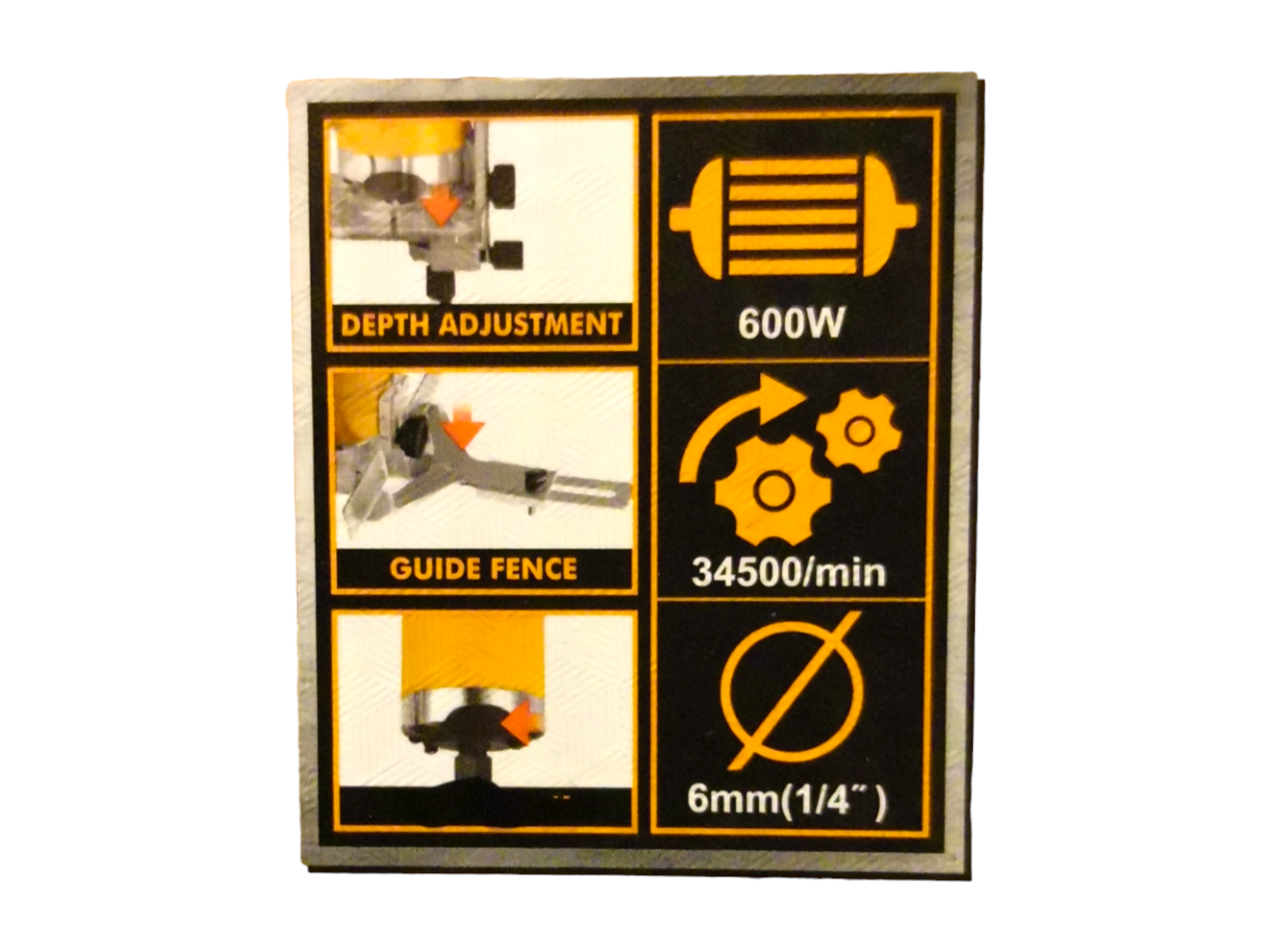 FRESADORA DE MANO TUPI ELÉCTRICA INGCO 600W 6 MM INDUSTRIAL - 5