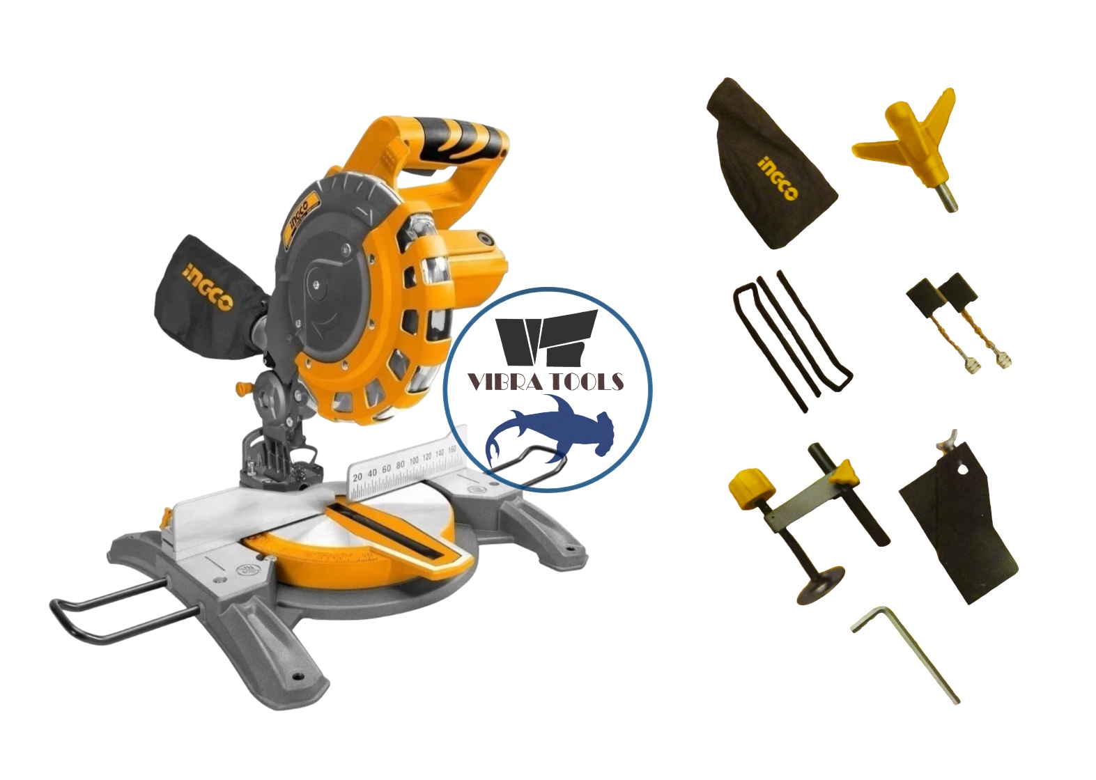 SIERRA INGLETEADORA INGCO 8 1/4 PULG 1400 W 5000 RPM + ACCES - 1