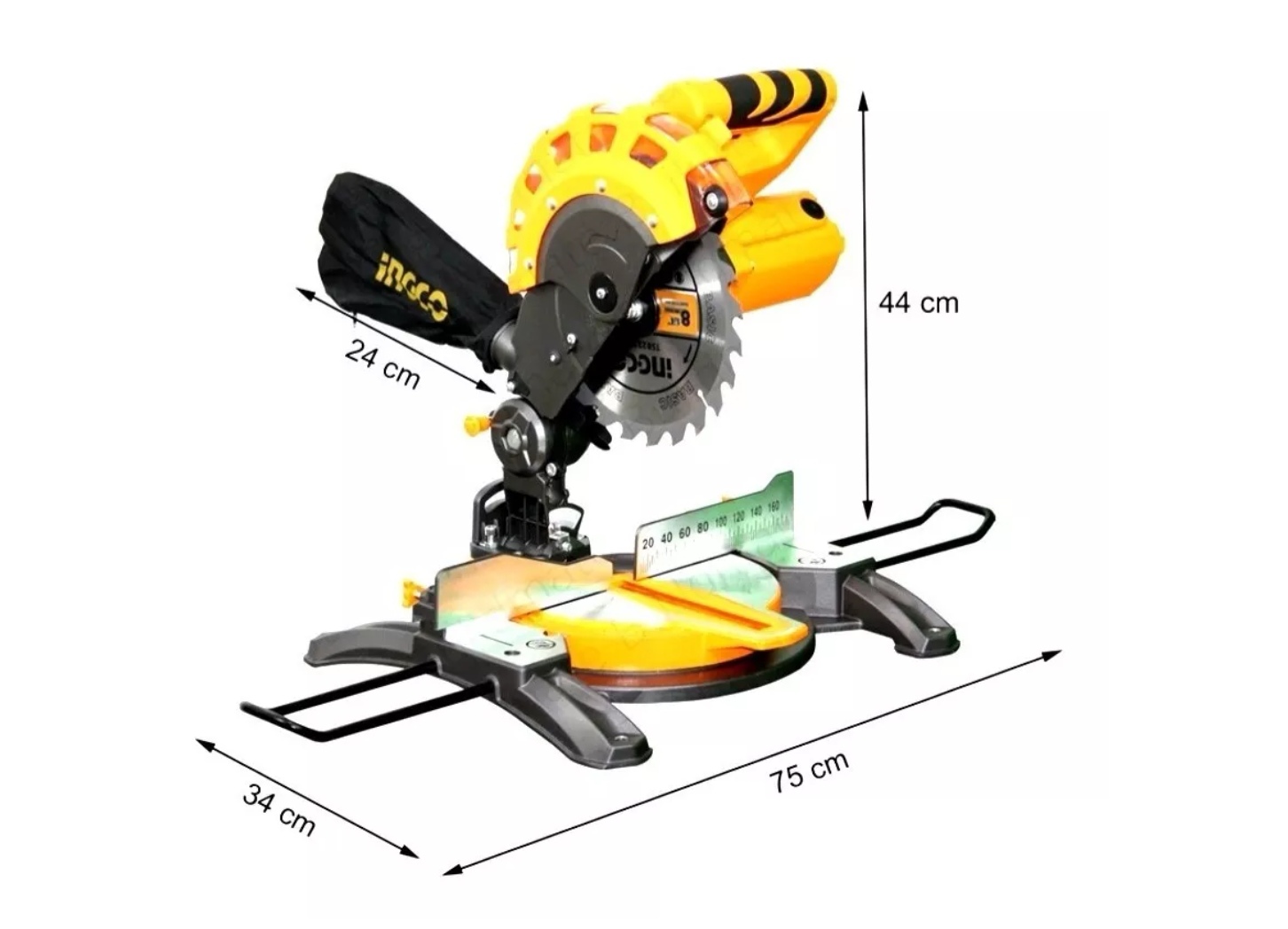 SIERRA INGLETEADORA INGCO 8 1/4 PULG 1400 W 5000 RPM + ACCES - 2