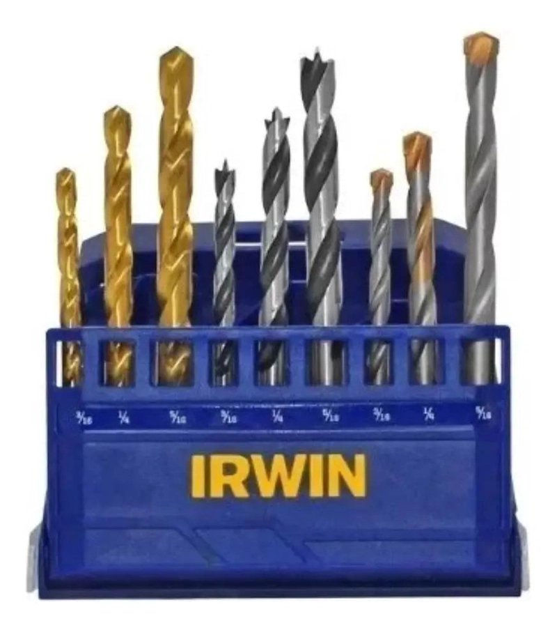SET DE BROCAS IRWIN 9 PIEZAS MÚLTIPLES ALTO RENDIMIENTO - 1