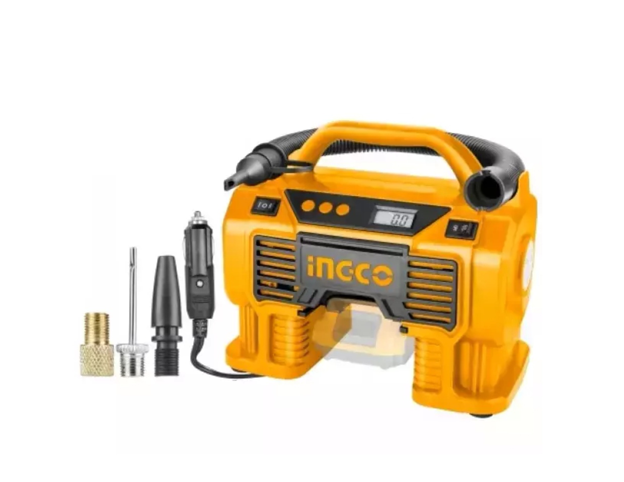 KIT INGCO COMPRESOR INALÁMBRICO 20V 160 PSI + BAT+ CARG+ ACC - 8