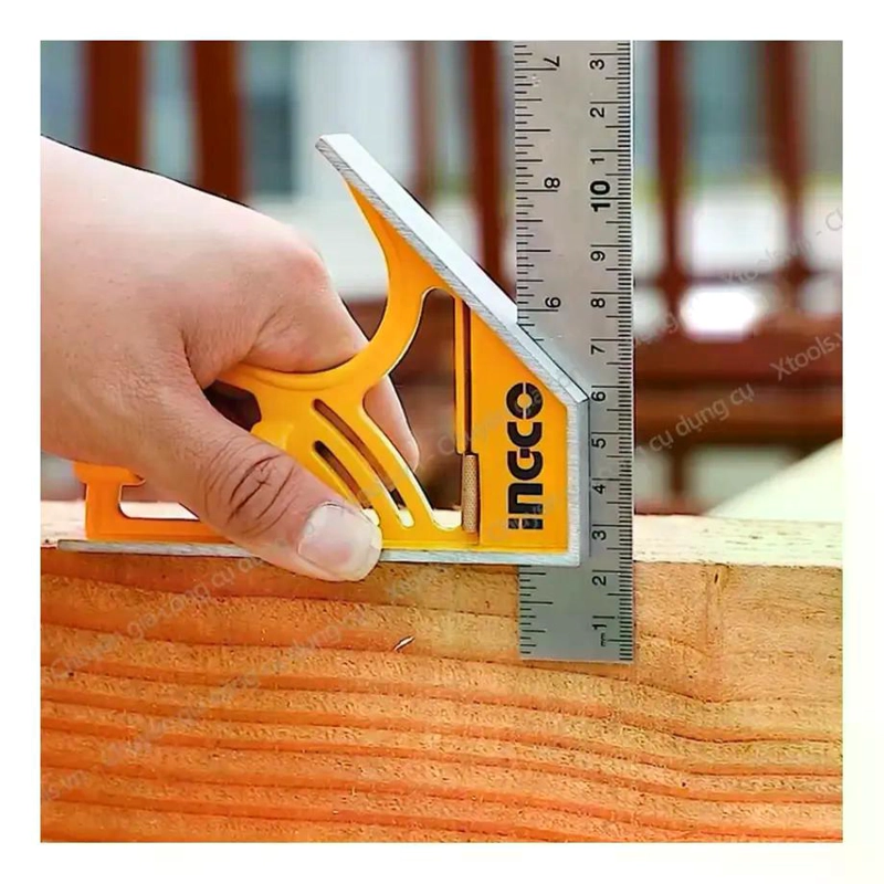 SET HERRAMIENTAS INGCO ESCUADRA MAGNETICA COMBINACION 300 MM + BOLSA PROTEC - 7