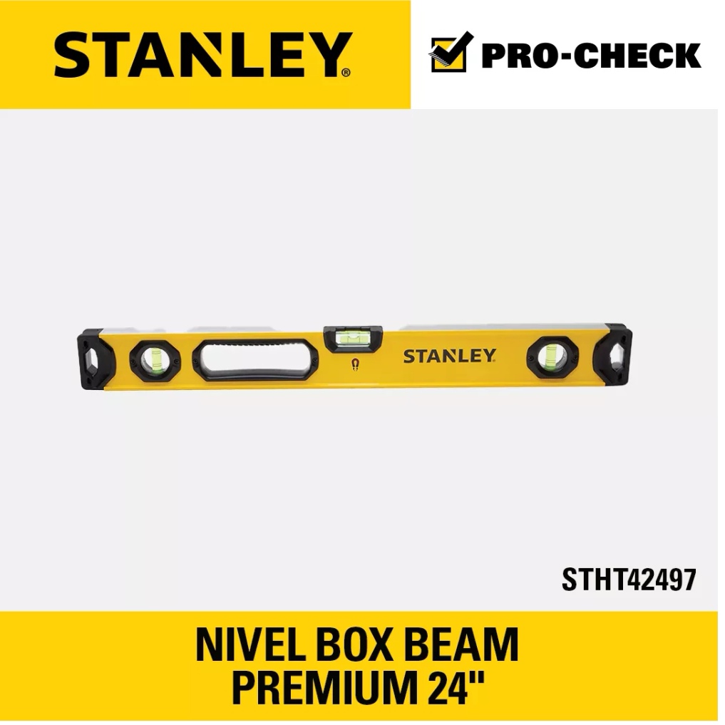 NIVEL STANLEY BOX BEAM PREMIUM 24 PULGADAS MAGNETICO BURBUJA - 4