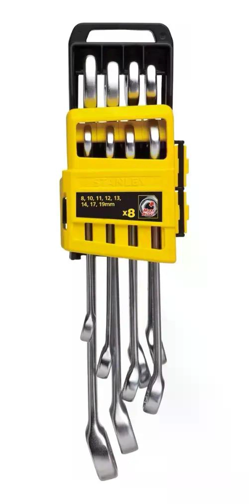 SET HERRAMIENTAS STANLEY LLAVES 8 PIEZAS COMBINACION PUNTA CORONA - 2