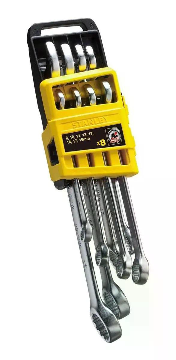 SET HERRAMIENTAS STANLEY LLAVES 8 PIEZAS COMBINACION PUNTA CORONA - 6