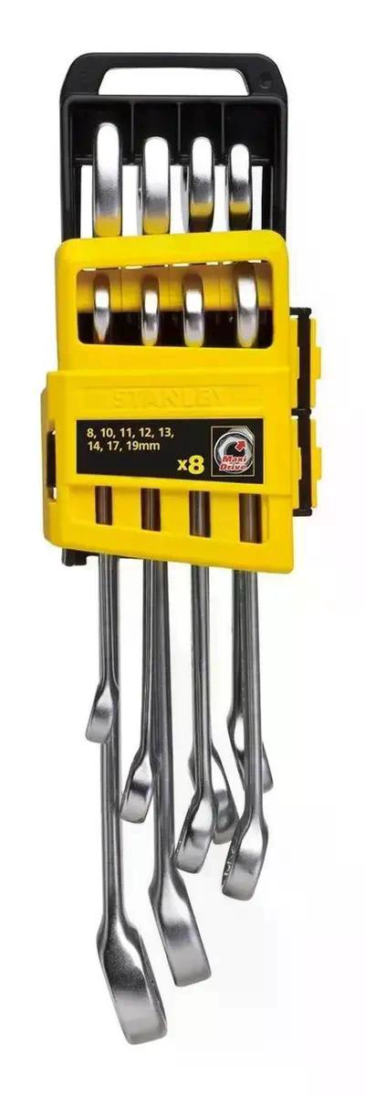 SET HERRAMIENTAS STANLEY LLAVES 8 PIEZAS COMBINACION PUNTA CORONA - 8