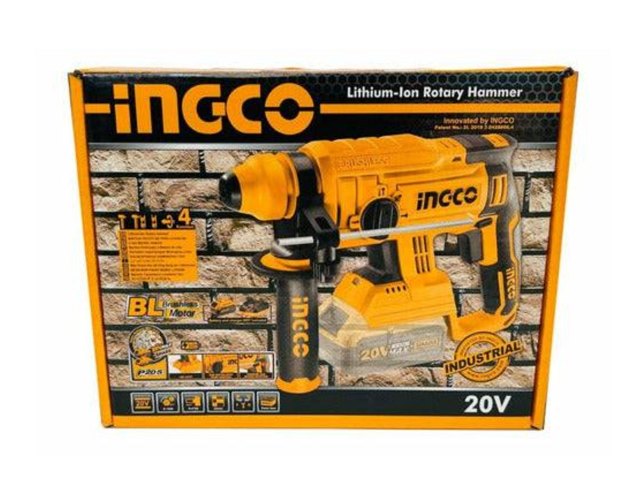 ROTOMARTILLO INGCO INALÁMBRICO BRUSHLESS 20 V INDUS CRHLI2201 - 5
