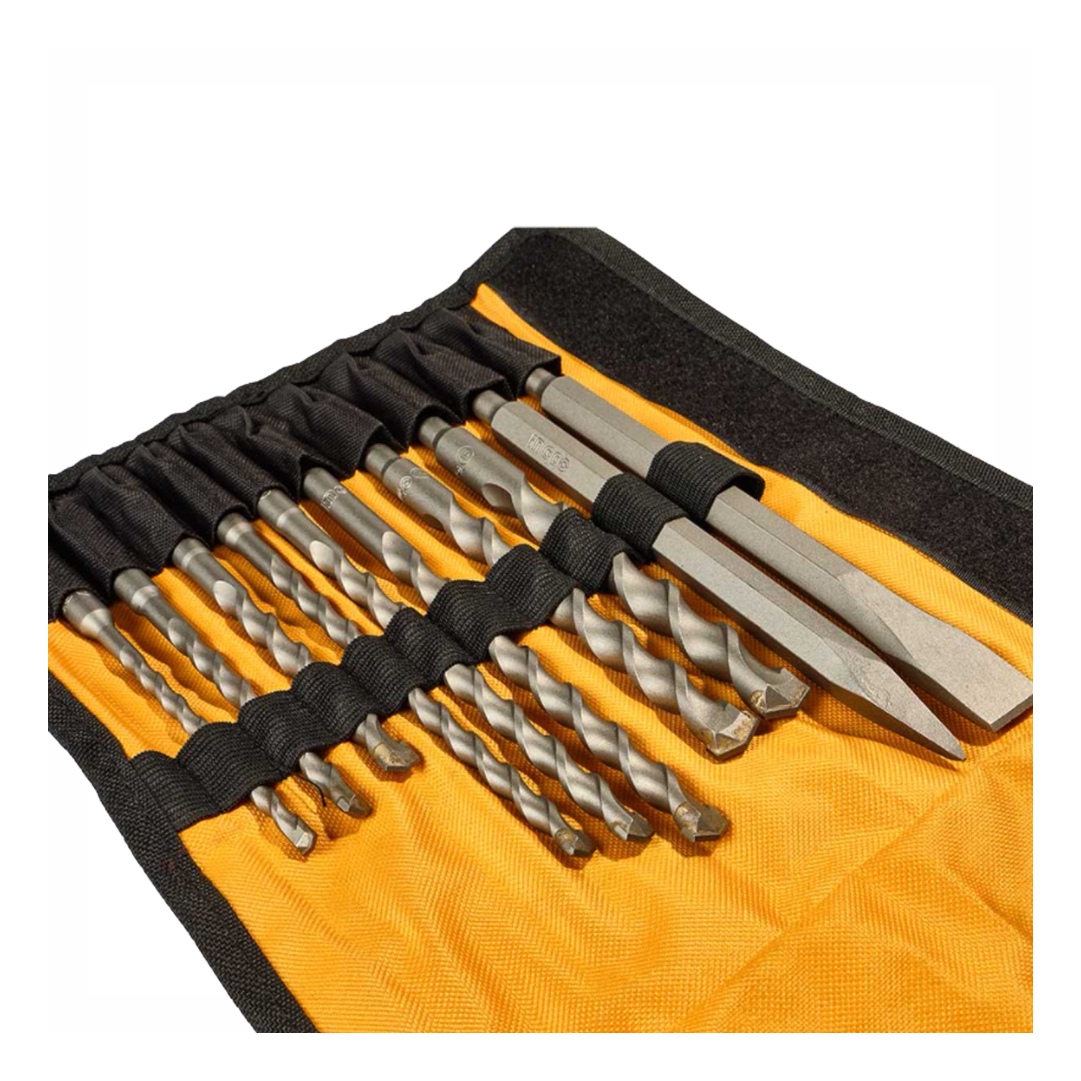 SET HERRAMIENTAS INGCO BROCAS 10 PIEZAS CINCELES SDS PLUS INDUSTRIAL - 3