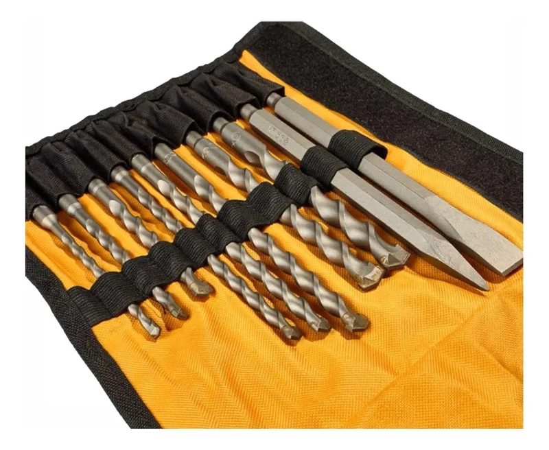 SET HERRAMIENTAS INGCO BROCAS 10 PIEZAS CINCELES SDS PLUS INDUSTRIAL - 4