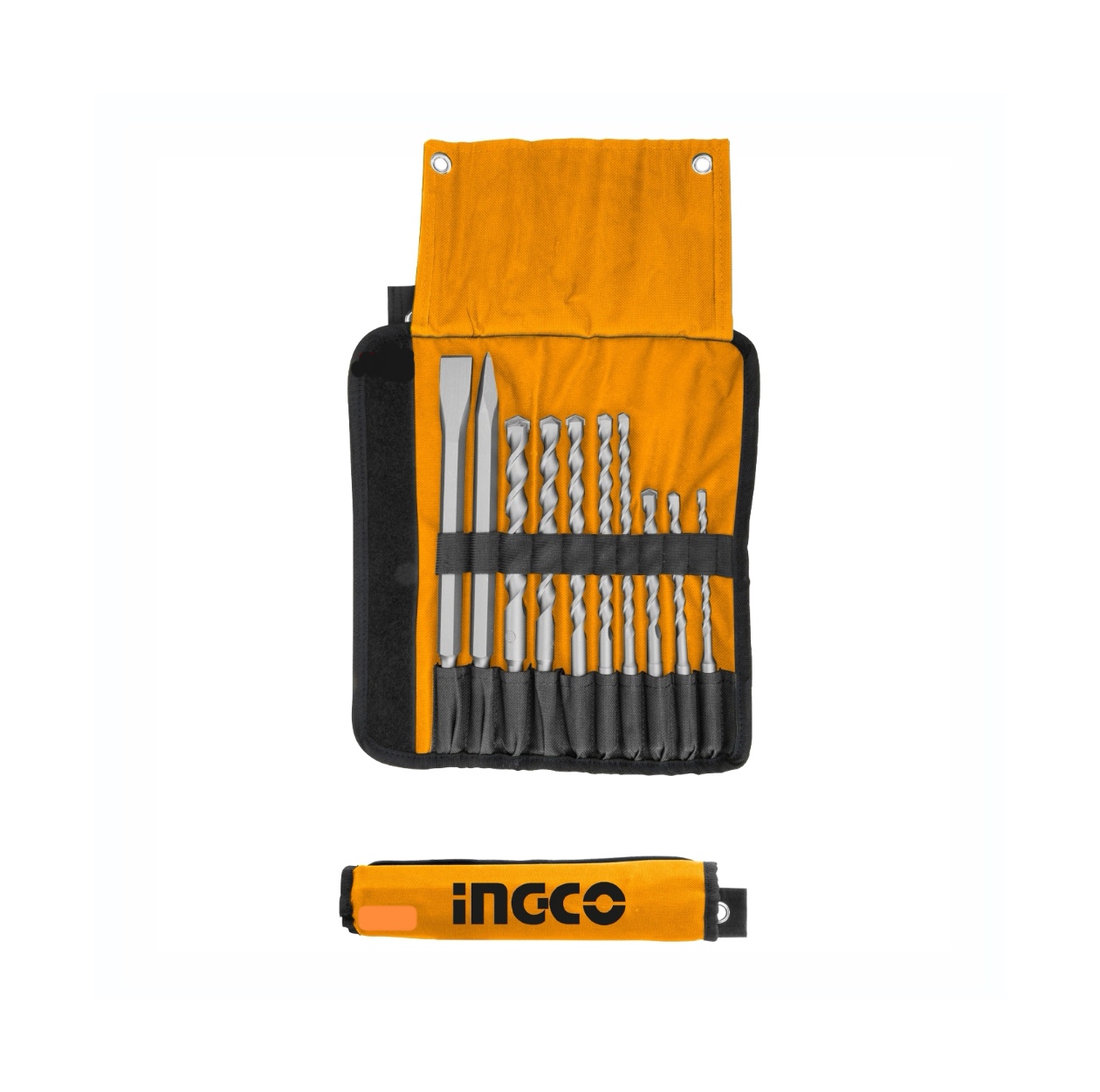 SET HERRAMIENTAS INGCO BROCAS 10 PIEZAS CINCELES SDS PLUS INDUSTRIAL - 4