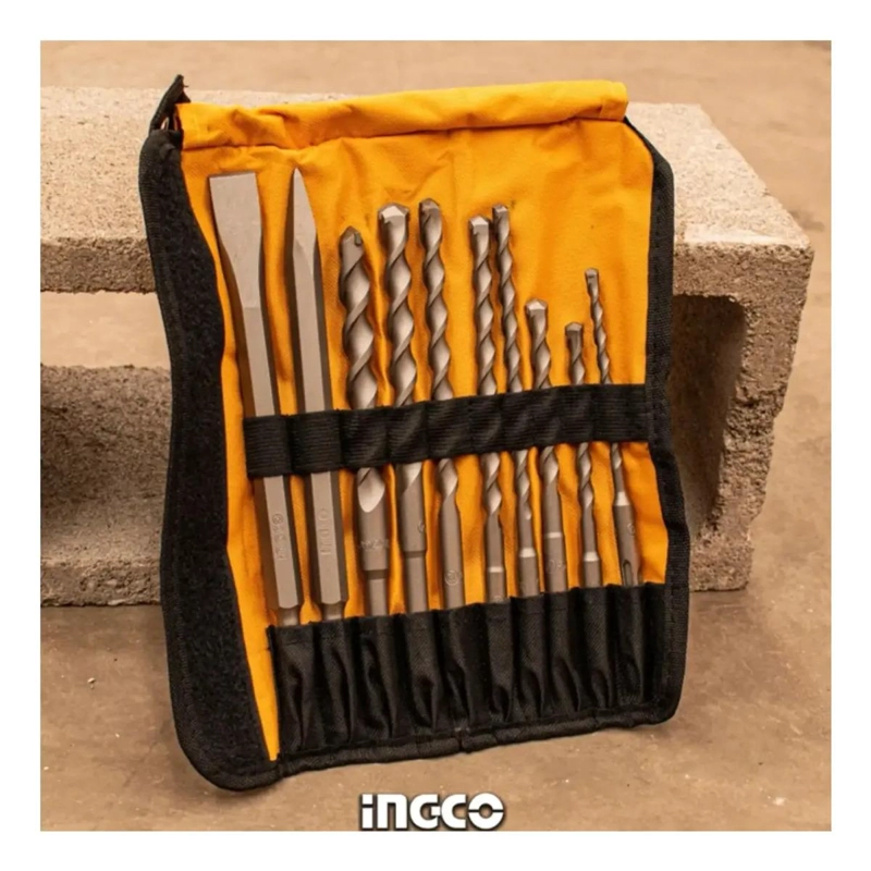 SET HERRAMIENTAS INGCO BROCAS 10 PIEZAS CINCELES SDS PLUS INDUSTRIAL - 6
