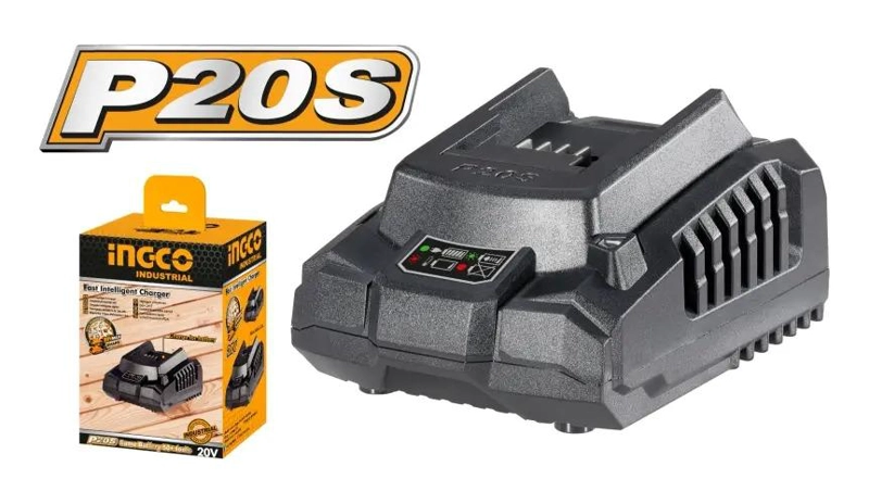 CARGADOR INGCO DE BATERÍAS 20V INDUSTRIAL FCLI2001-7 - 4