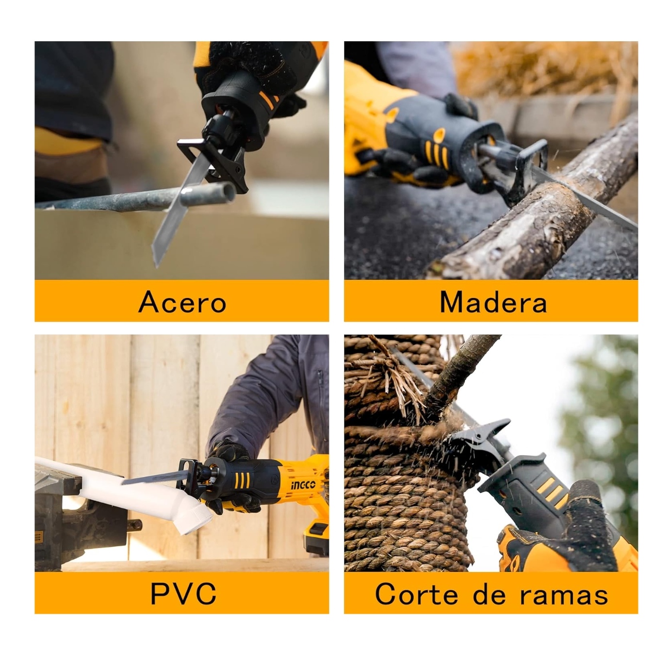 SIERRA INGCO SABLE INALÁMBRICA 20 V + CRSLI1151 ACERO - 6