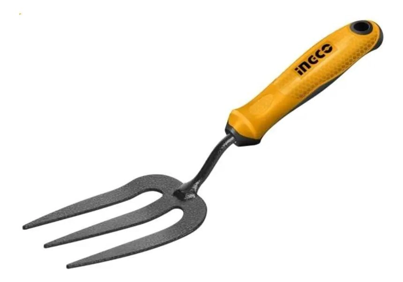 CULTIVADOR RASTRILLO TRES PUNTAS PARA JARDIN INGCO 80X320 MM AMARILLO - 1