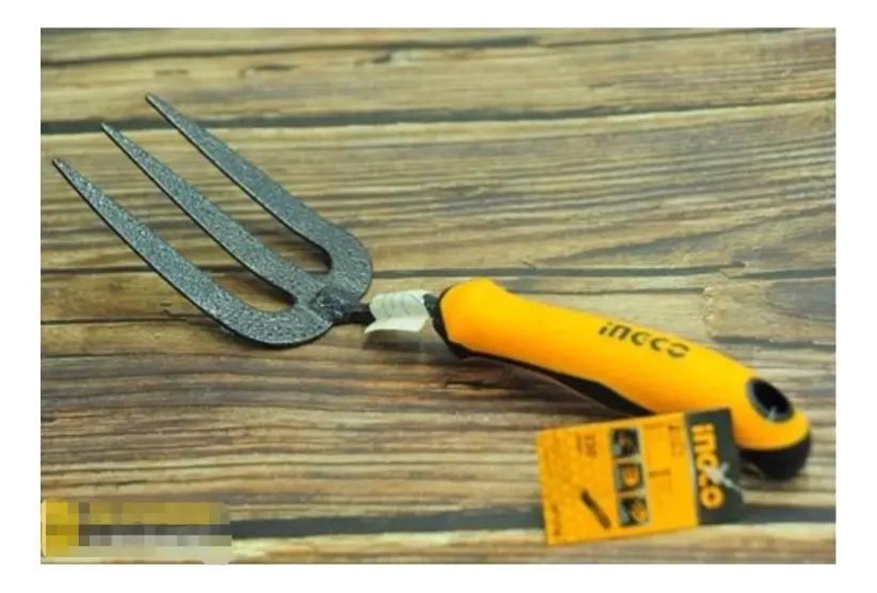 CULTIVADOR RASTRILLO TRES PUNTAS PARA JARDIN INGCO 80X320 MM AMARILLO - 4