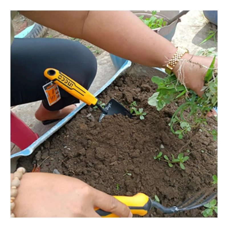 CULTIVADOR RASTRILLO TRES PUNTAS PARA JARDIN INGCO 80X320 MM AMARILLO - 5
