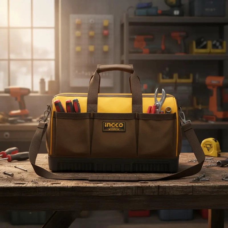 BOLSO INGCO HTBG09 HERRAMIENTAS INDUSTRIAL 18 BOLSILLOS 24 PULG - 2