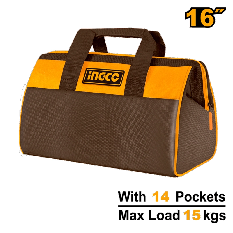 BOLSO DE HERRAMIENTAS INGCO 14 BOLSILLOS 16 PULGADAS 15 KG - 1