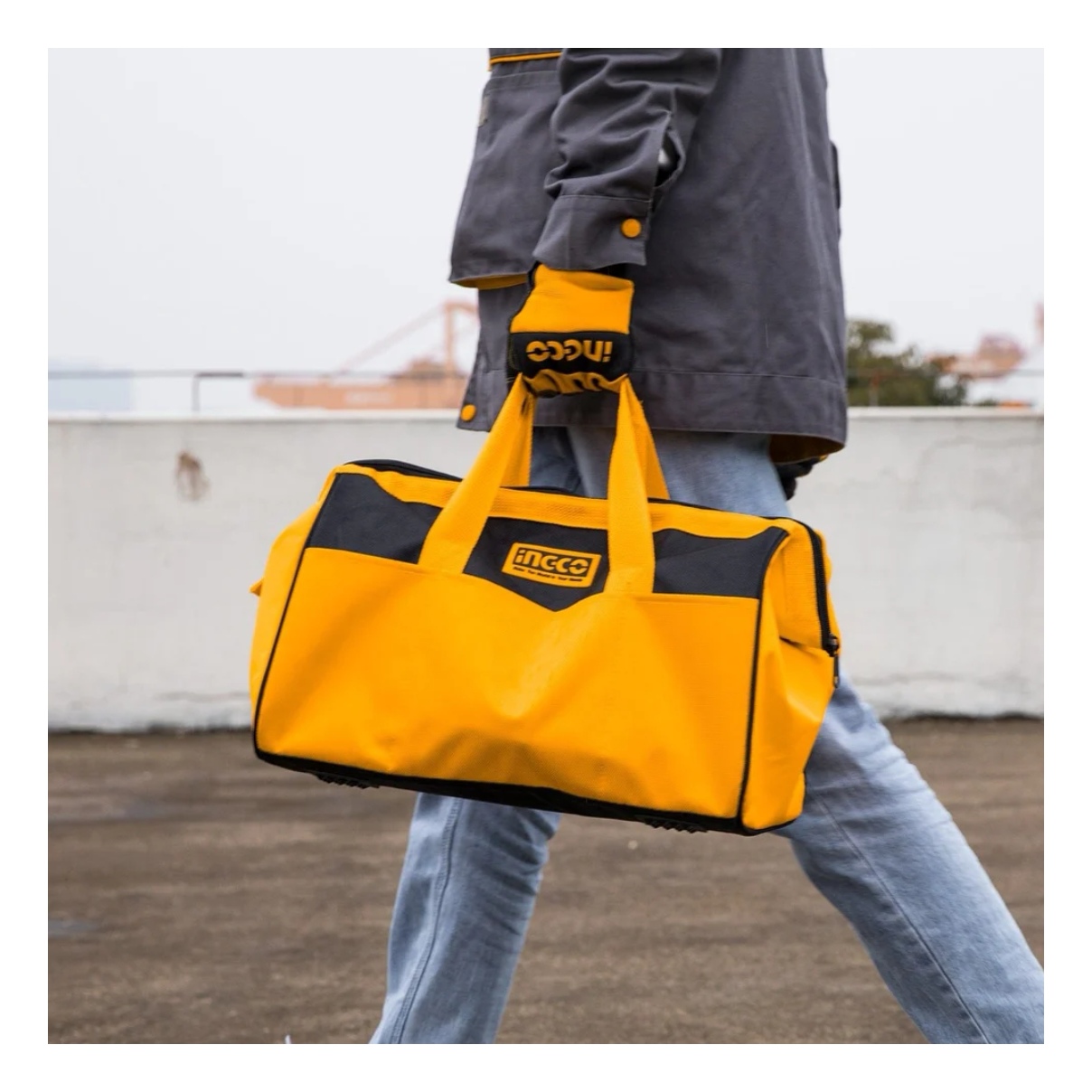 BOLSO DE HERRAMIENTAS INGCO 14 BOLSILLOS 16 PULGADAS 15 KG - 8