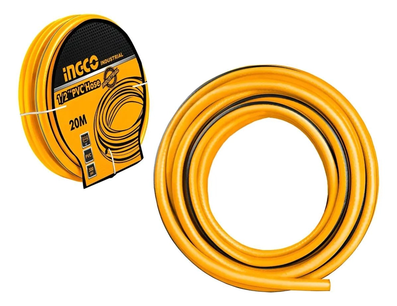 MANGUERA INDUSTRIAL REFORZADA INGCO HPH2001 PVC 1/2 X 20 MT 300 PSI