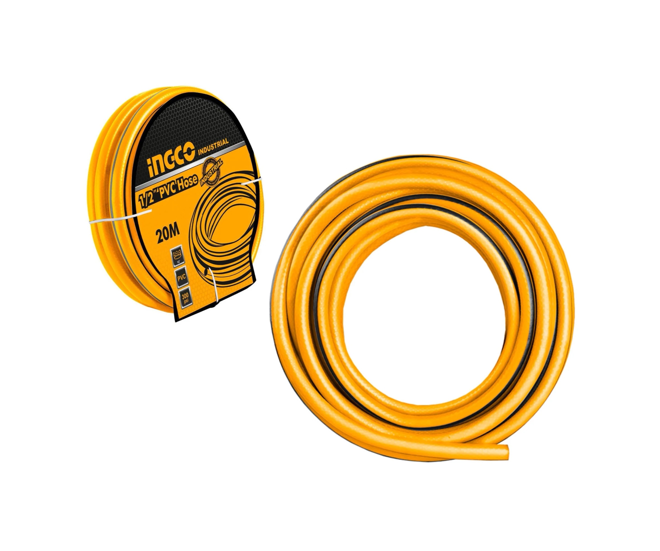 MANGUERA INDUSTRIAL REFORZADA INGCO HPH2001 PVC 1/2 X 20 MT 300 PSI - 1