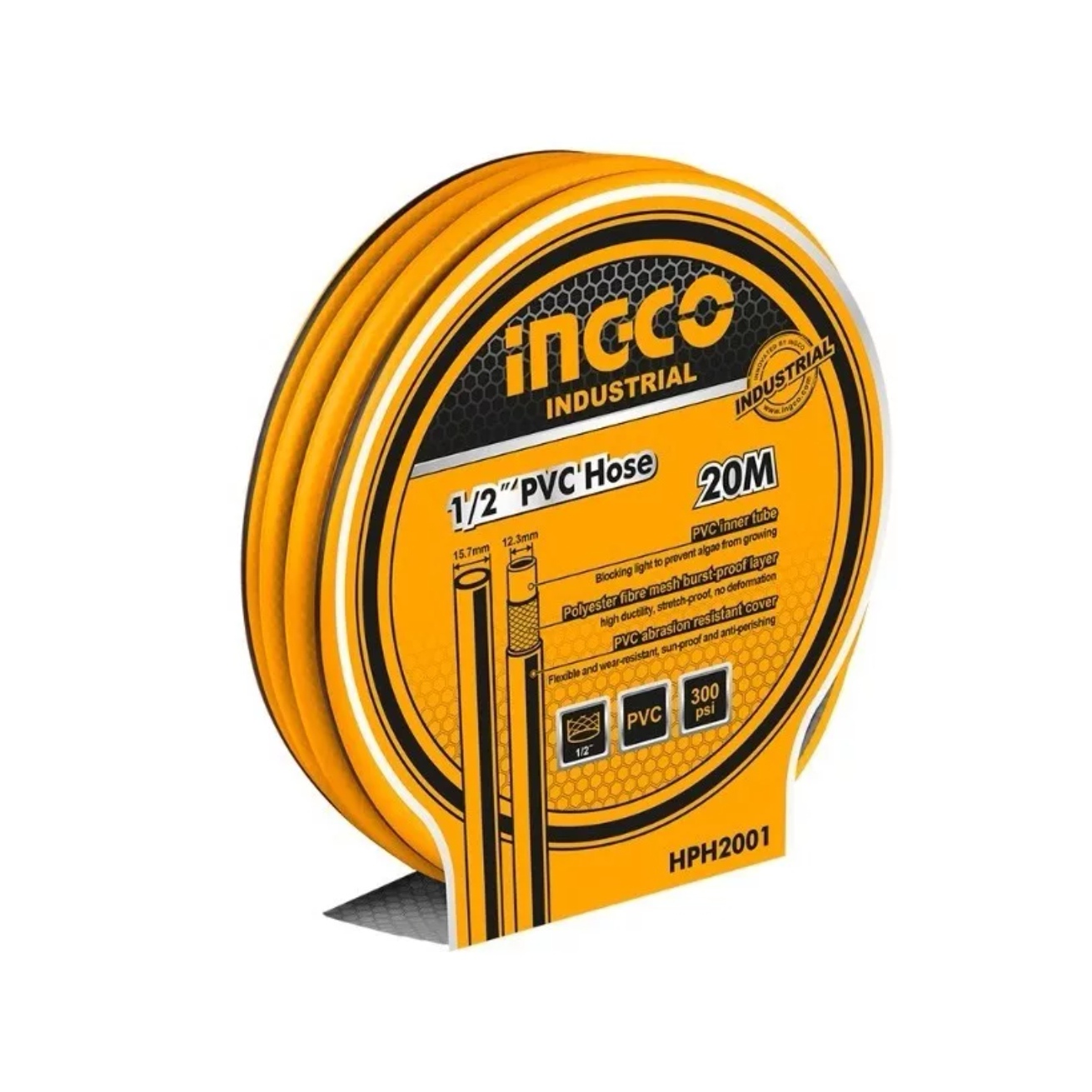 MANGUERA INDUSTRIAL REFORZADA INGCO HPH2001 PVC 1/2 X 20 MT 300 PSI - 5